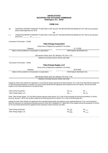 Thumbnail Talen Energy 10-Q Quarterly Report FY 