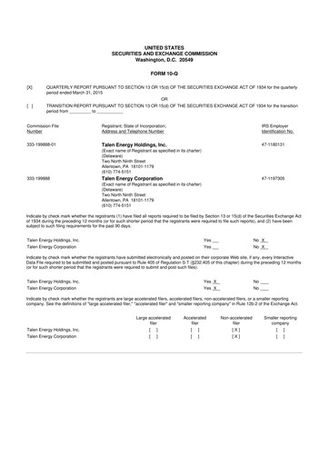Thumbnail Talen Energy 10-Q Quarterly Report FY 
