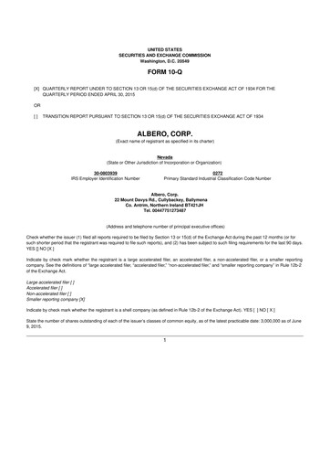 Thumbnail Fintech Scion (FintechCashier) 10-Q Quarterly Report FY2015 