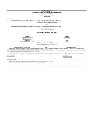 Thumbnail Pulse Biosciences
 10-Q Quarterly Report FY2022 