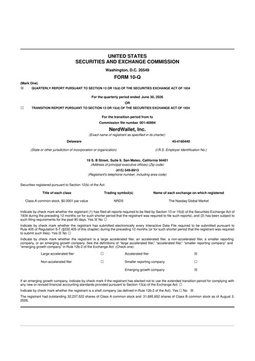 Thumbnail NerdWallet 10-Q Quarterly Report FY2026 
