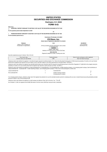 Thumbnail CS Disco 10-Q Quarterly Report FY 
