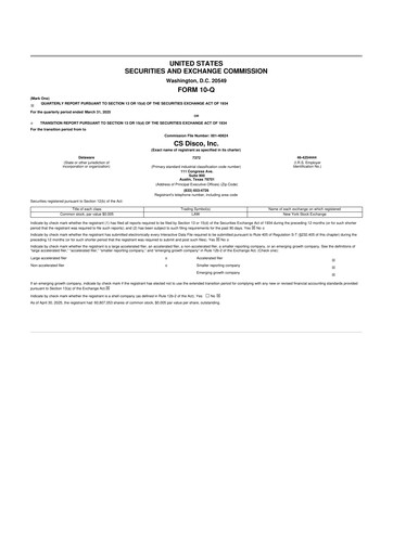 Thumbnail CS Disco 10-Q Quarterly Report FY 