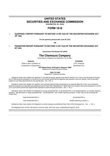 Thumbnail Chemours
 10-Q Quarterly Report FY 