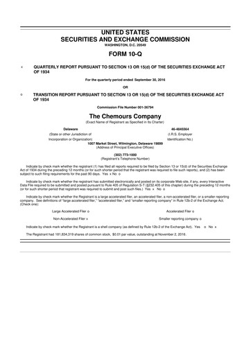Thumbnail Chemours
 10-Q Quarterly Report FY 