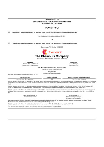 Thumbnail Chemours
 10-Q Quarterly Report FY2026 