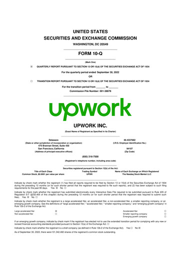 Thumbnail Upwork 10-Q Quarterly Report FY2022 