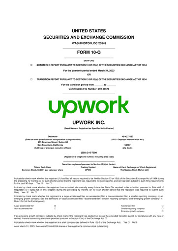 Thumbnail Upwork 10-Q Quarterly Report FY2023 