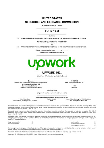 Thumbnail Upwork 10-Q Quarterly Report FY2023 