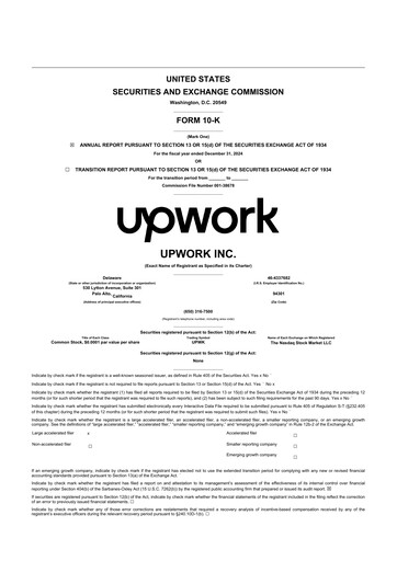 Thumbnail Upwork 10-K Annual Report 2024