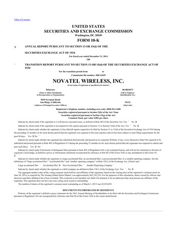 Vorschaubild Inseego 10-K Jahresbericht 2014