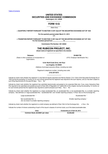 Miniature Magnite 10-Q Rapport trimestriel 2015 