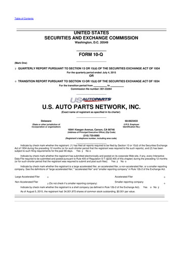 Thumbnail CarParts.com
 10-Q Quarterly Report FY 
