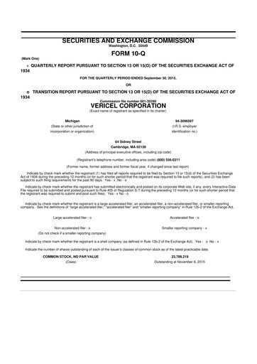Thumbnail Vericel
 10-Q Quarterly Report FY 