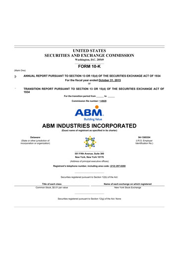 Thumbnail ABM Industries
 10-K Annual Report 2015