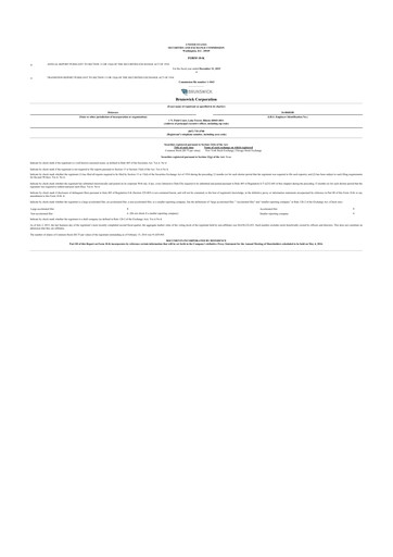 Thumbnail Brunswick Corporation 10-K Annual Report 2015