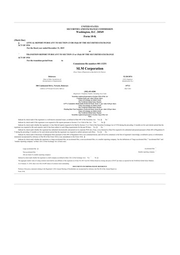Thumbnail SLM Corporation (Sallie Mae) 10-K Annual Report 2015