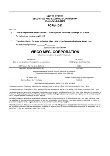 Thumbnail Virco Manufacturing 10-K Annual Report 2016