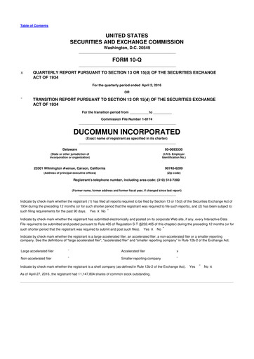 Thumbnail Ducommun 10-Q Quarterly Report FY2016 