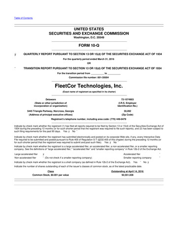 Thumbnail Corpay 10-Q Quarterly Report FY2016 
