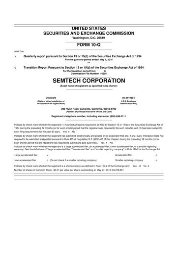 Vorschaubild Semtech 10-Q Quartalsbericht 2017 