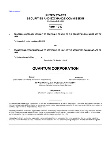 Vorschaubild Quantum Corporation 10-Q Quartalsbericht 2017 