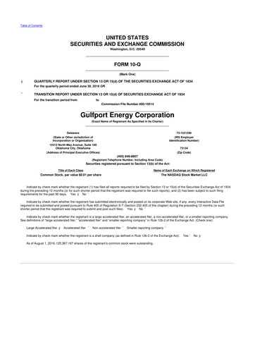 Thumbnail Gulfport Energy 10-Q Quarterly Report FY2016 