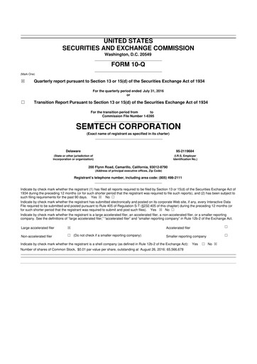 Vorschaubild Semtech 10-Q Quartalsbericht 2017 