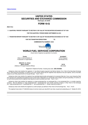 Thumbnail World Kinect 10-Q Quarterly Report FY2016 