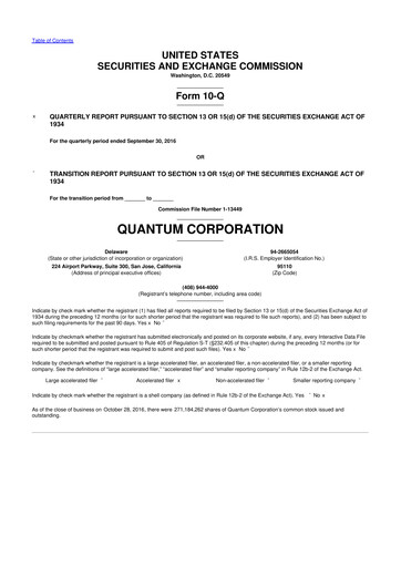 Vorschaubild Quantum Corporation 10-Q Quartalsbericht 2017 