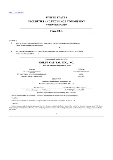 Thumbnail Golub Capital 10-K Annual Report 