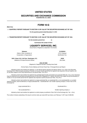Thumbnail Liquidity Services
 10-Q Quarterly Report FY2017 