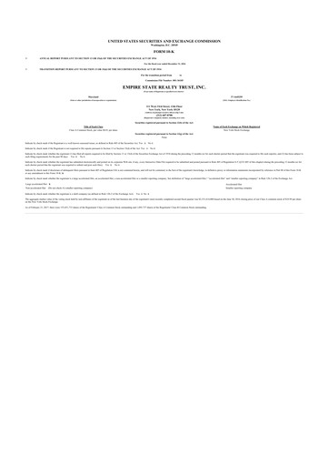 Thumbnail Empire State Realty Trust
 10-K Annual Report 2016