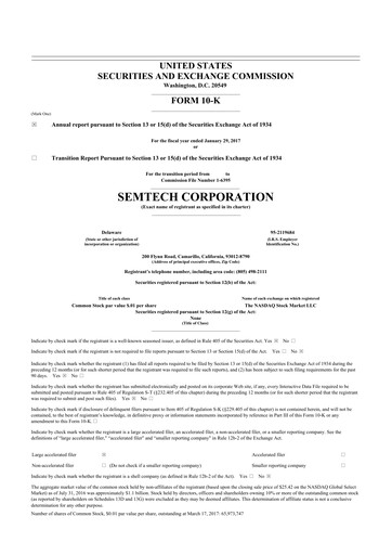 Thumbnail Semtech 10-K Annual Report 2017