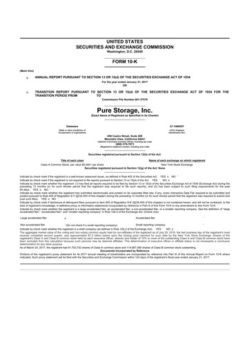 Thumbnail Pure Storage
 10-K Annual Report 2016