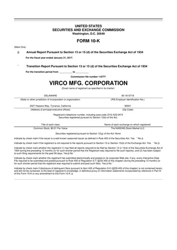 Thumbnail Virco Manufacturing 10-K Annual Report 2017