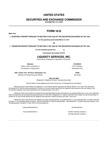 Thumbnail Liquidity Services
 10-Q Quarterly Report FY2017 