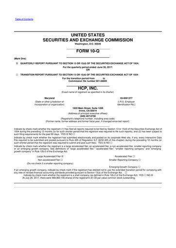 Thumbnail Healthpeak Properties
 10-Q Quarterly Report FY2017 