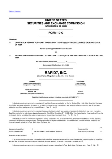 Thumbnail Rapid7 10-Q Quarterly Report FY2017 