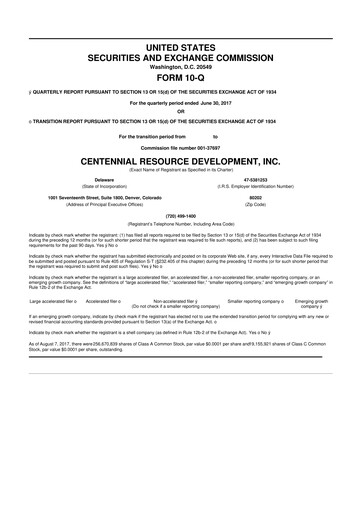 Thumbnail Permian Resources 10-Q Quarterly Report FY2017 