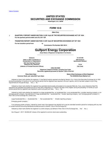 Thumbnail Gulfport Energy 10-Q Quarterly Report FY2017 