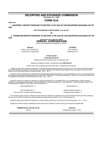 Thumbnail Vericel
 10-Q Quarterly Report FY 