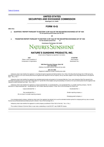 Thumbnail Nature's Sunshine Products 10-Q Quarterly Report FY2017 