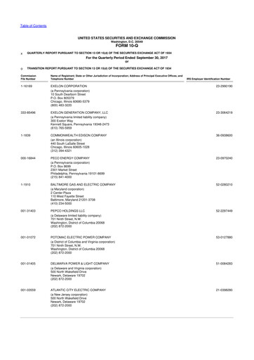 Thumbnail Exelon Corporation 10-Q Quarterly Report FY2017 