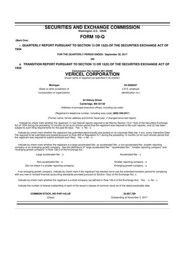 Thumbnail Vericel
 10-Q Quarterly Report FY 