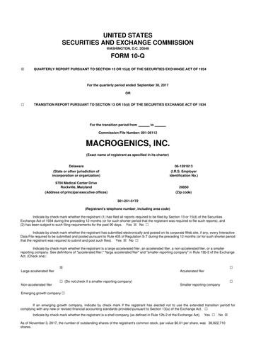 Thumbnail MacroGenics 10-Q Quarterly Report FY2017 