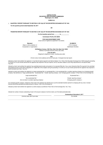 Vorschaubild Lument Finance Trust 10-Q Quartalsbericht  