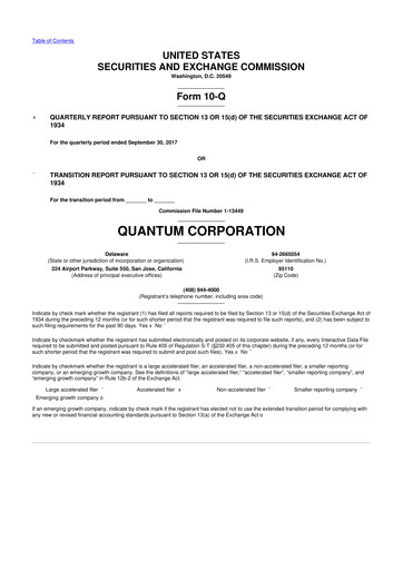 Vorschaubild Quantum Corporation 10-Q Quartalsbericht 2017 