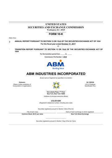 Thumbnail ABM Industries
 10-K Annual Report 2017