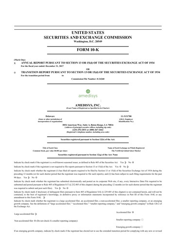 Thumbnail Amedisys 10-K Annual Report 2017